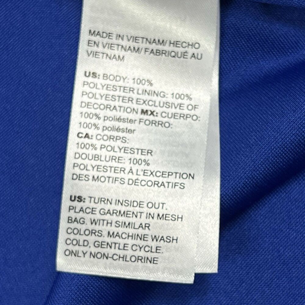 Chico’s 3 Cobalt Blue Crochet Lace 3/4 Sleeve  Knee Length Shift Dress Womens 16 - Picture 10 of 11